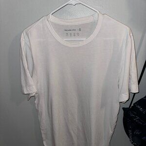 Abercrombie & Fitch Breathable 4-way Stretch White Cotton Tee - Men's Medium